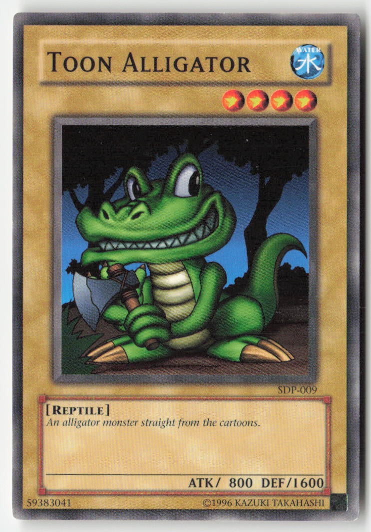 Toon Alligator SDP-009 Unlimited Common Moderately Played, Front