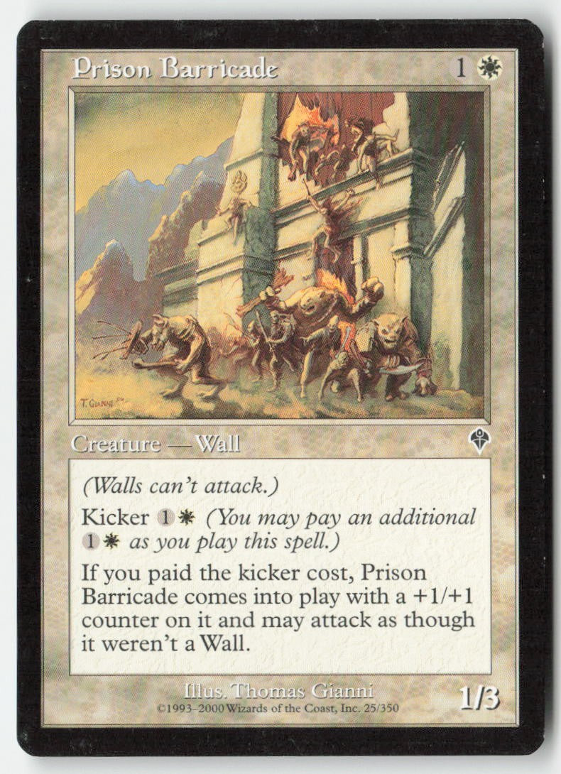 Prison Barricade INV 25 Common Moderately Played