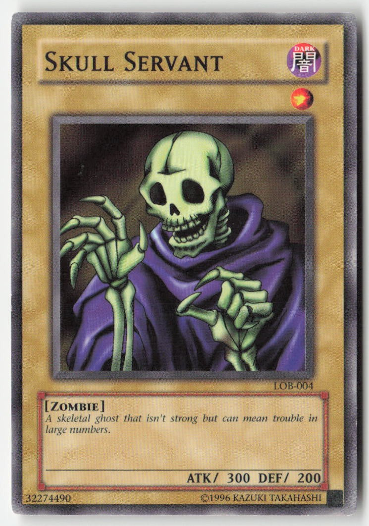 Skull Servant LOB-004 Unlimited Common Moderately Played, Front
