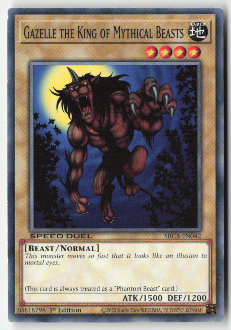 Gazelle the King of Mythical Beasts SBCB-EN042 1st Edition Common Moderately Played, Front