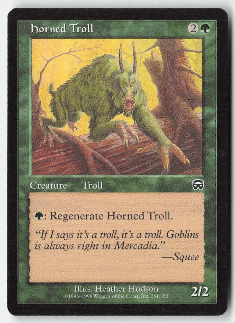 Horned Troll MMQ 251 Common Moderately Played