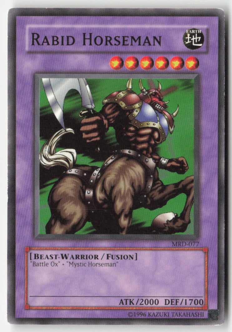 Rabid Horseman MRD-077 Unlimited Common Moderately Played, Front