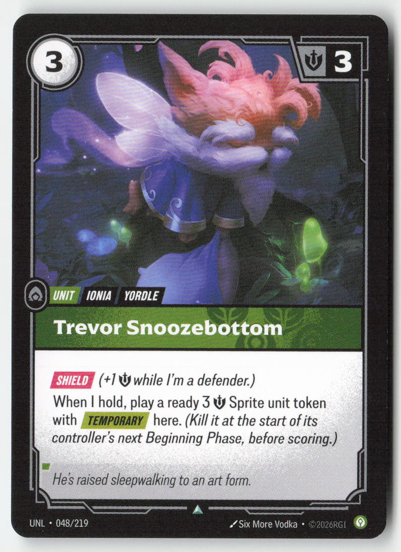 Trevor Snoozebottom #048/219 - Unleashed - Riftbound - Uncommon - Lightly Played