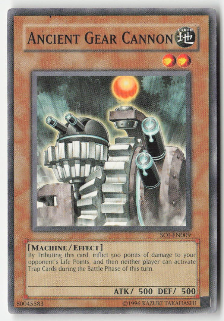 Ancient Gear Cannon SOI-EN009 Unlimited Common Moderately Played, Front