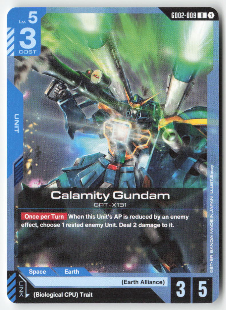 Calamity Gundam GD02-009 Uncommon Normal Lightly Played