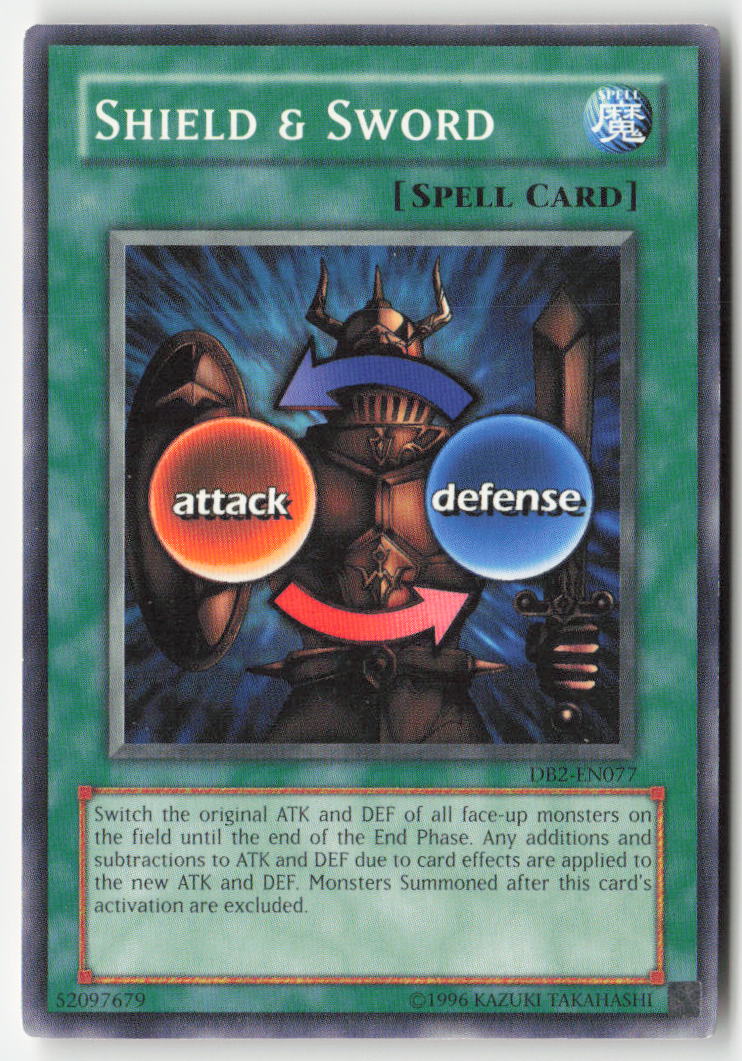 Shield & Sword DB2-EN077 Unlimited Common Moderately Played