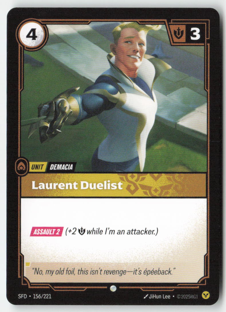 Laurent Duelist #156/221 - Spiritforged - Riftbound - Common - Lightly Played