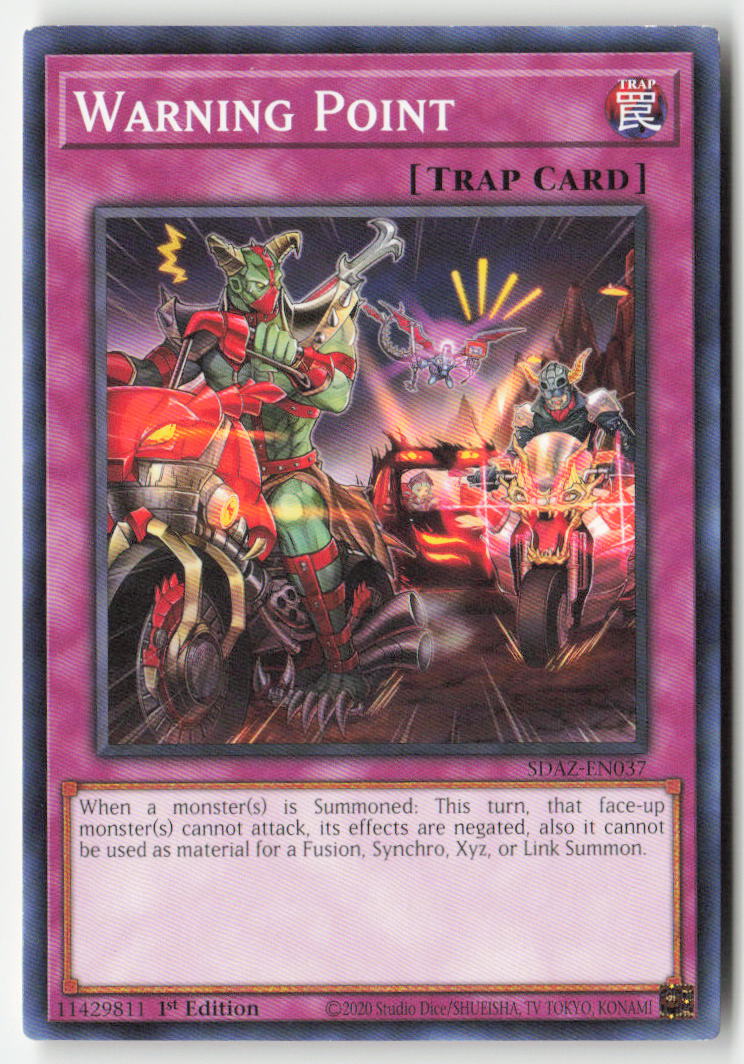Warning Point SDAZ-EN037 1st Edition Common Moderately Played, Front