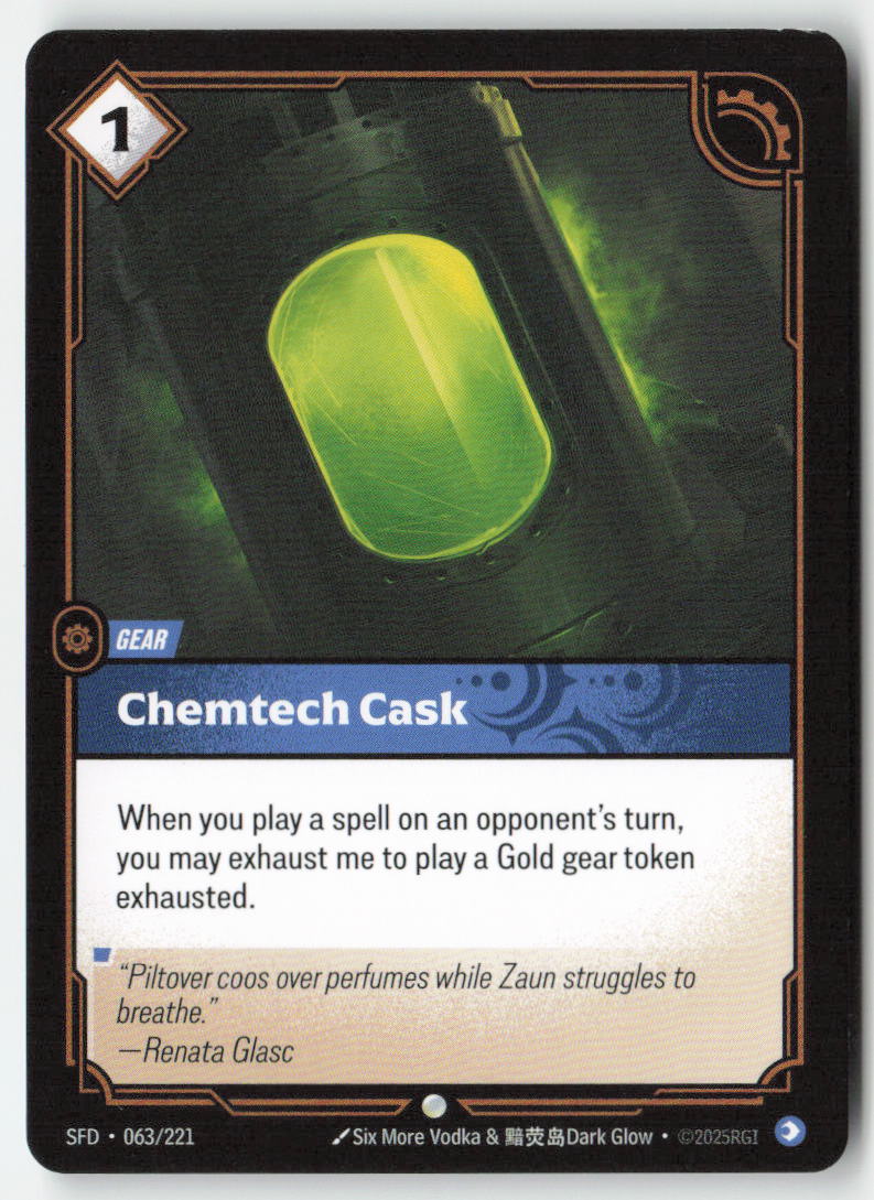 Chemtech Cask #063/221 - Spiritforged - Riftbound - Common - Lightly Played