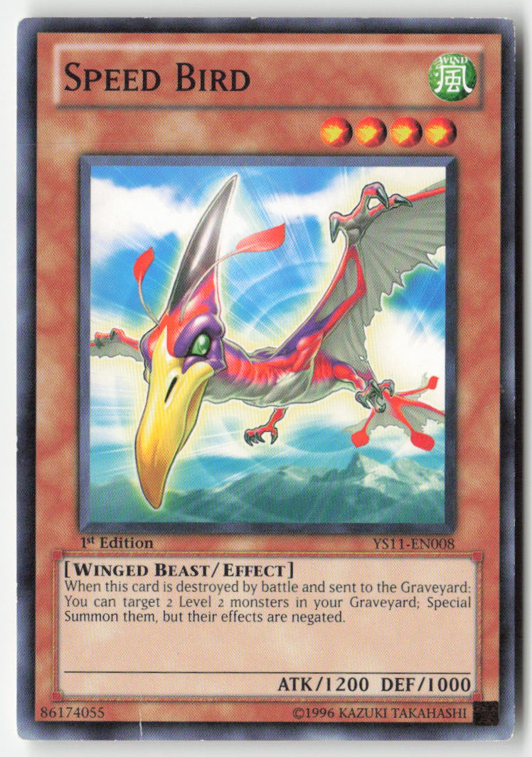 Speed Bird YS11-EN008 1st Edition Common Moderately Played, Front