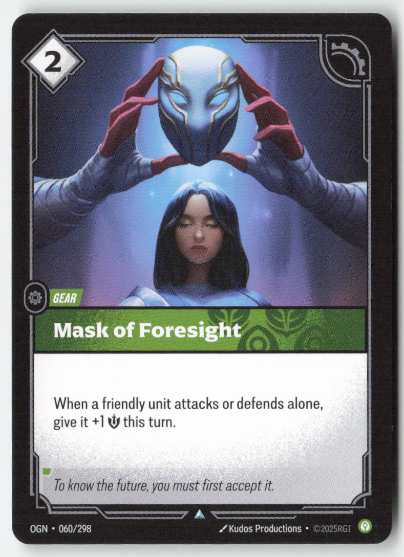 Mask of Foresight #060/298 - Origins - Riftbound - Uncommon - Lightly Played