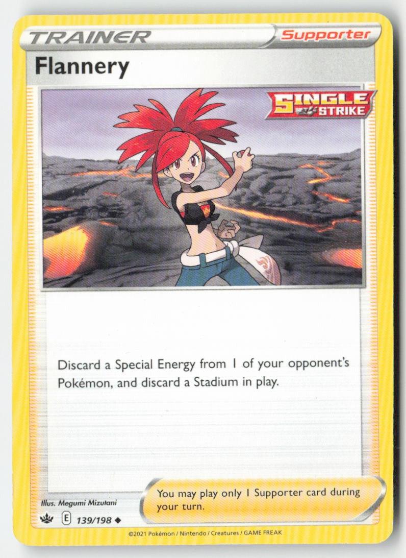 Flannery 139/198 Regular Chilling Reign Moderately Played, Front