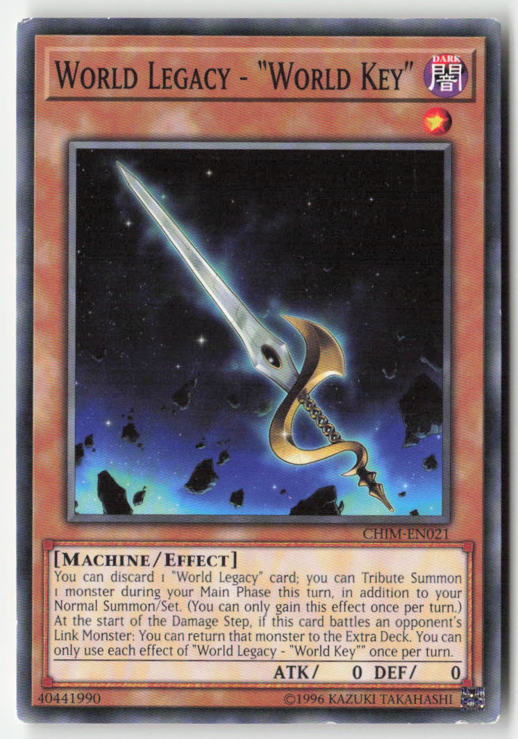World Legacy - "World Key" CHIM-EN021 Unlimited Common Moderately Played, Front