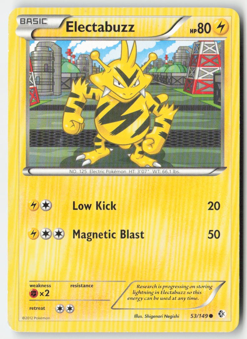 Electabuzz 53/149 Regular Boundaries Crossed Moderately Played, Front