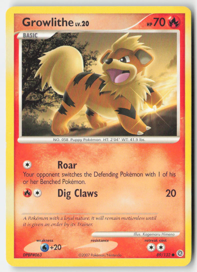 Growlithe 89/132 Regular Secret Wonders Moderately Played