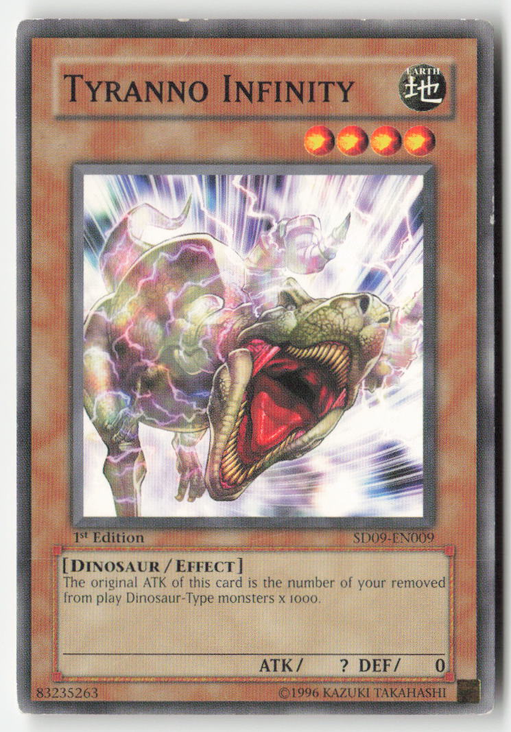 Tyranno Infinity SD09-EN009 1st Edition Common Moderately Played, Front
