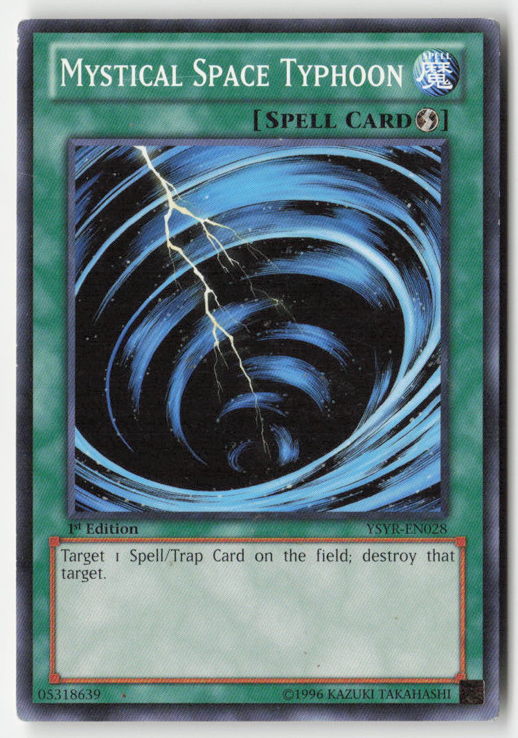 Mystical Space Typhoon YSYR-EN028 1st Edition Common Moderately Played, Front