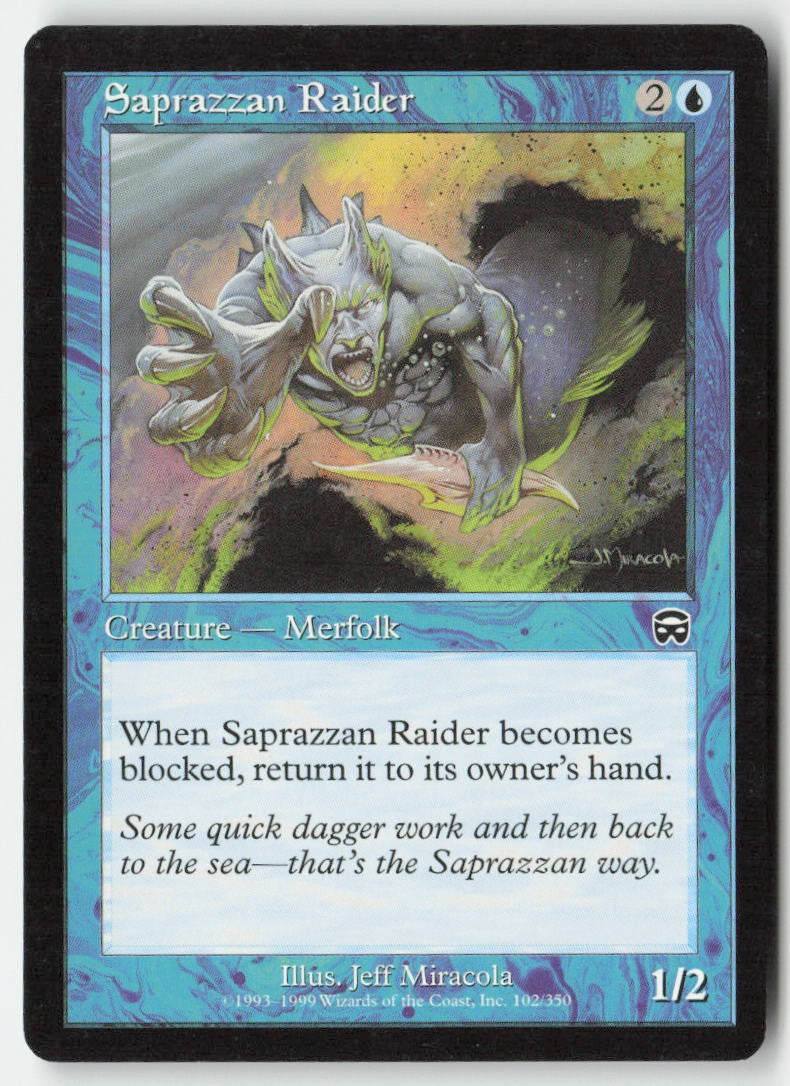 Saprazzan Raider MMQ 102 Common Moderately Played, Front