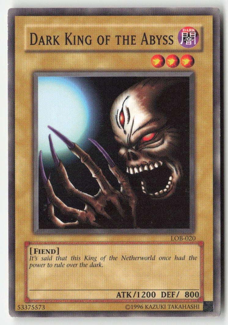 Dark King of the Abyss LOB-020 Unlimited Common Moderately Played