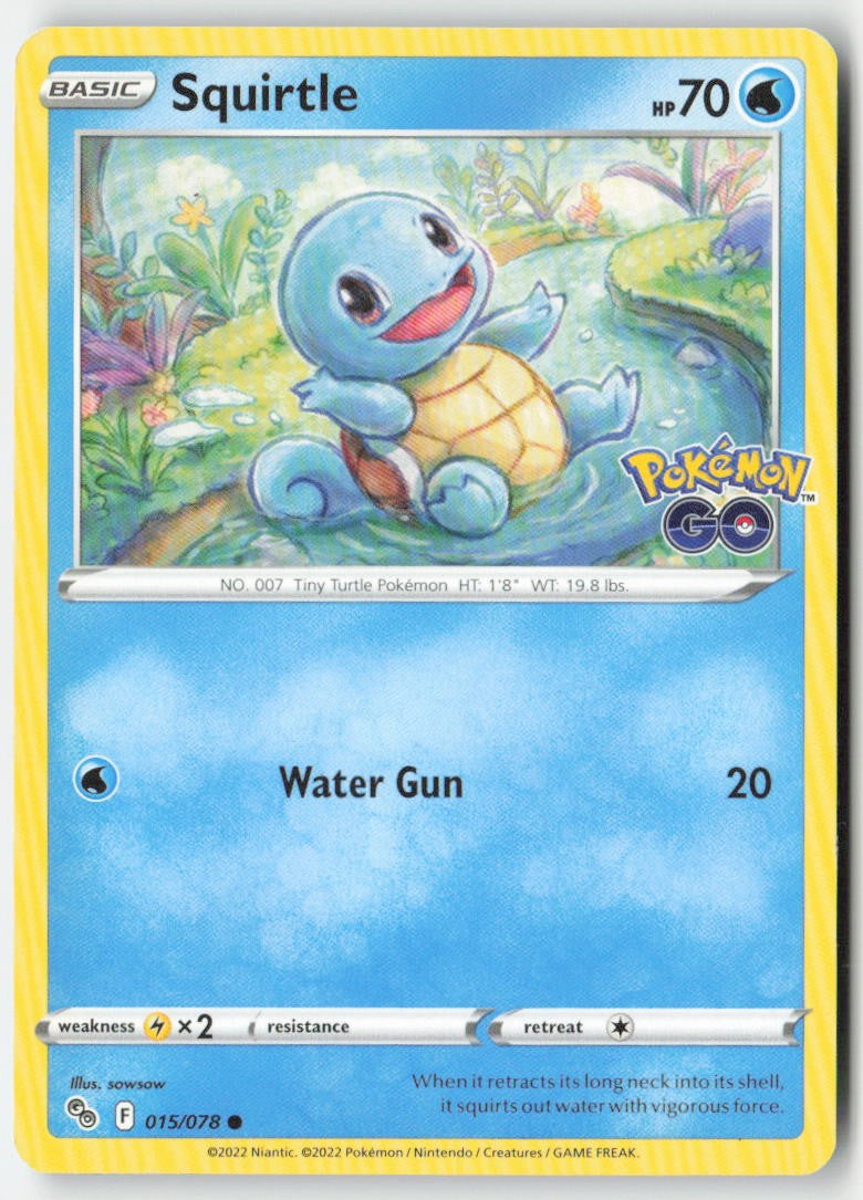 Squirtle 015/78 Regular Pokémon GO Moderately Played