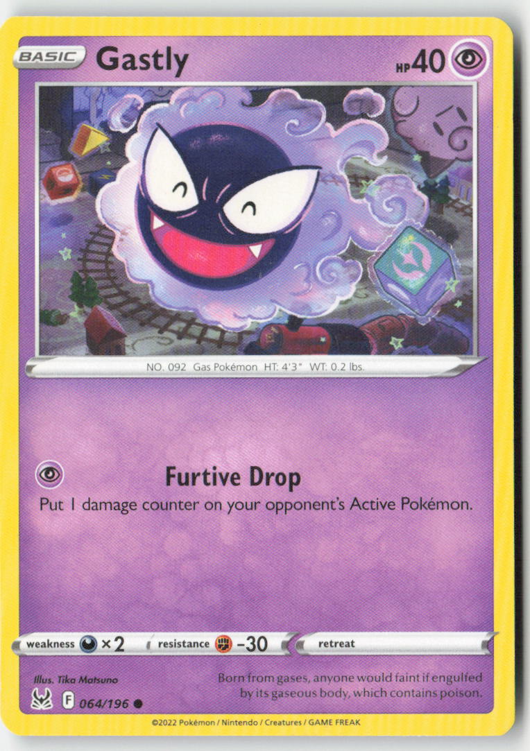 Gastly 064/196 Regular Lost Origin Moderately Played