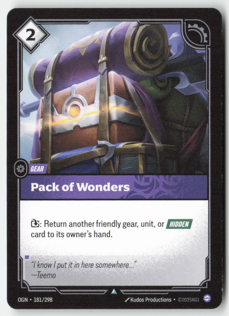 Pack of Wonders #181/298 - Origins - Riftbound - Uncommon - Lightly Played