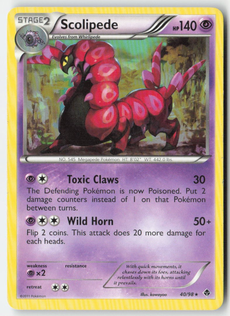 Scolipede 40/98 Regular Emerging Powers Moderately Played
