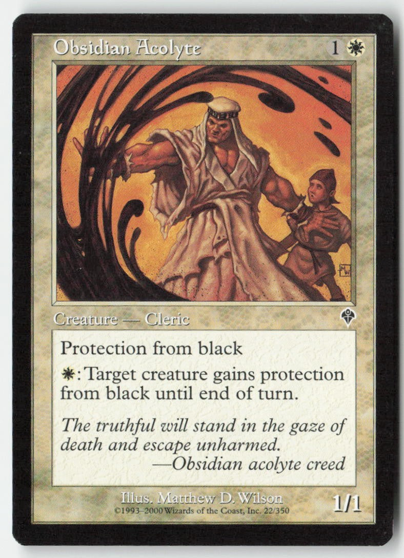 Obsidian Acolyte INV 22 Common Moderately Played