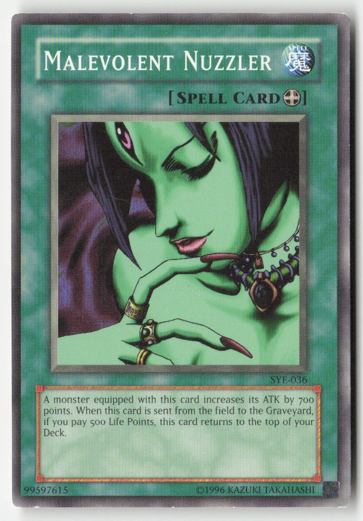 Malevolent Nuzzler SYE-036 Unlimited Common Moderately Played, Front