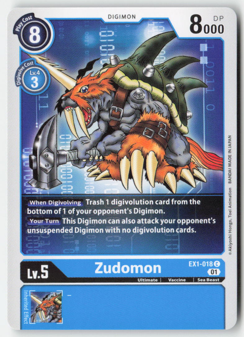 Zudomon EX1-018 Normal Common Near Mint
