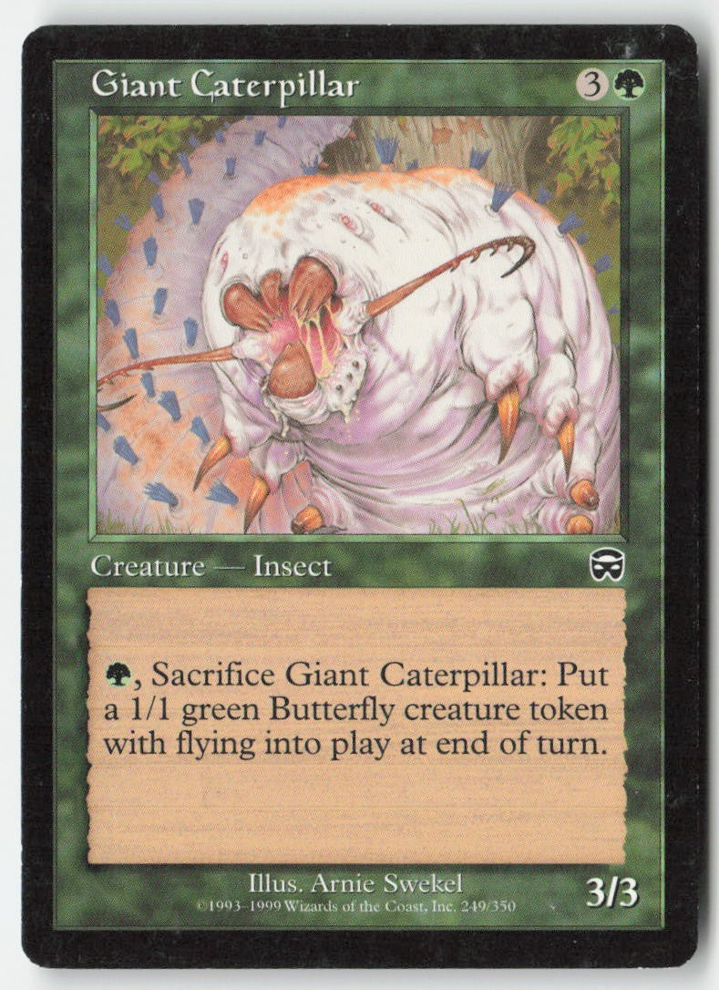 Giant Caterpillar MMQ 249 Common Moderately Played, Front