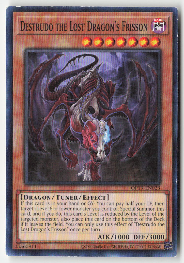 Destrudo the Lost Dragon's Frisson OP19-EN023 Unlimited Common Moderately Played
