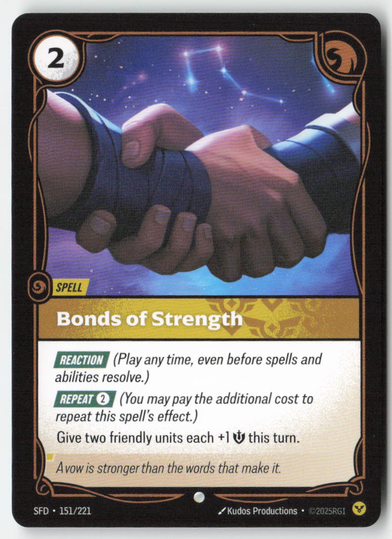 Bonds of Strength #151/221 - Spiritforged - Riftbound - Common - Lightly Played