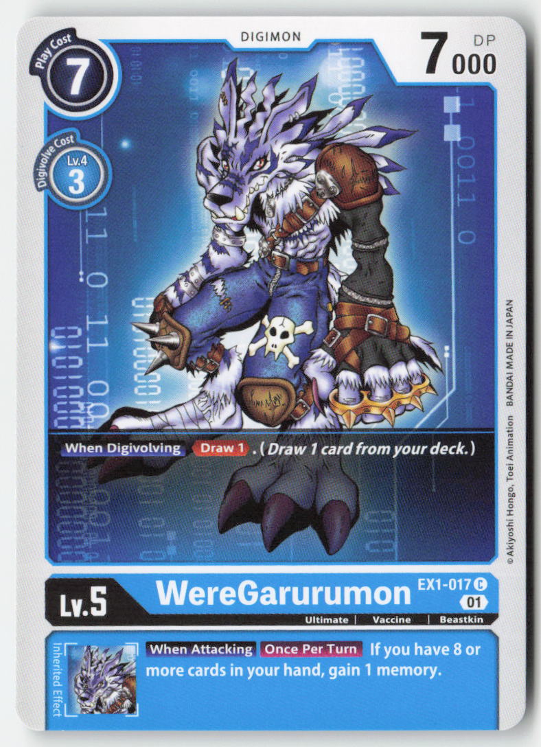 WereGarurumon EX1-017 Normal Common Near Mint