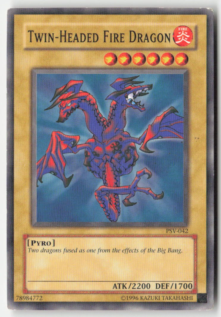 Twin-Headed Fire Dragon PSV-042 Unlimited Common Moderately Played, Front