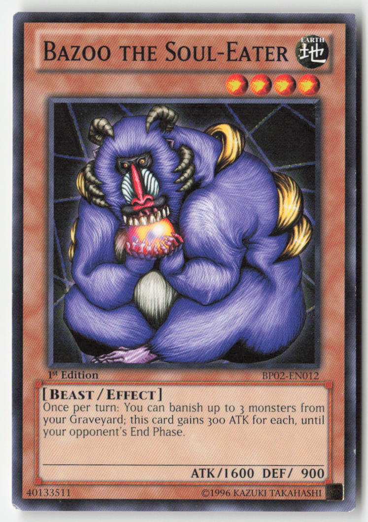 Bazoo the Soul-Eater BP02-EN012 1st Edition Common Moderately Played