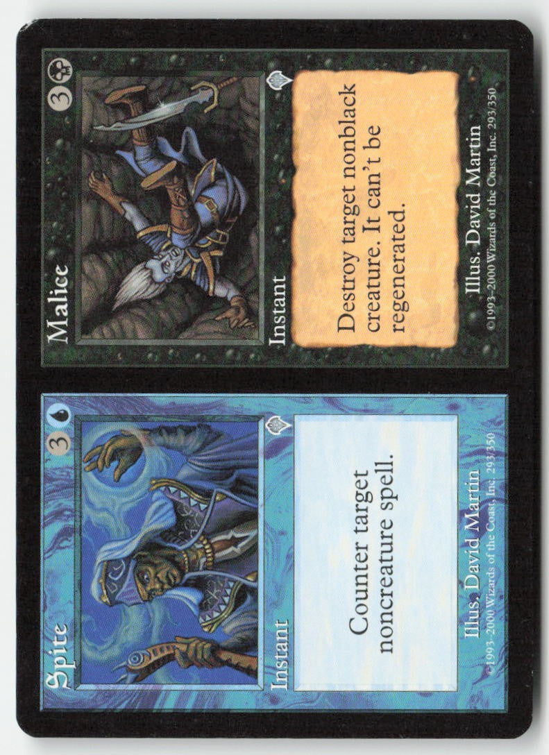 Spite // Malice INV 293 Uncommon Moderately Played, Front