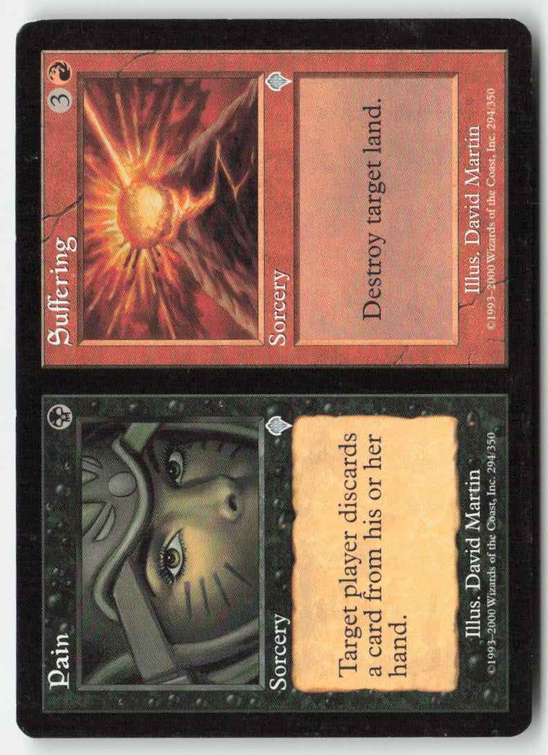 Pain // Suffering INV 294 Uncommon Moderately Played, Front