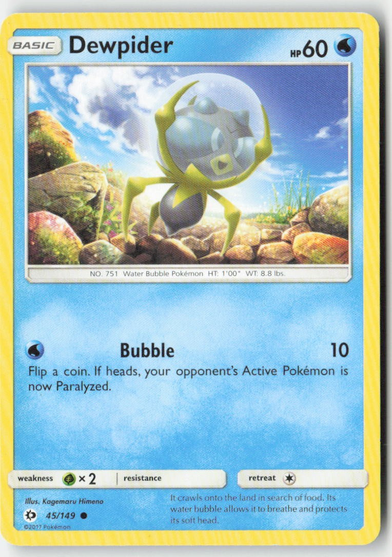 Dewpider 45/149 Regular Sun & Moon Moderately Played