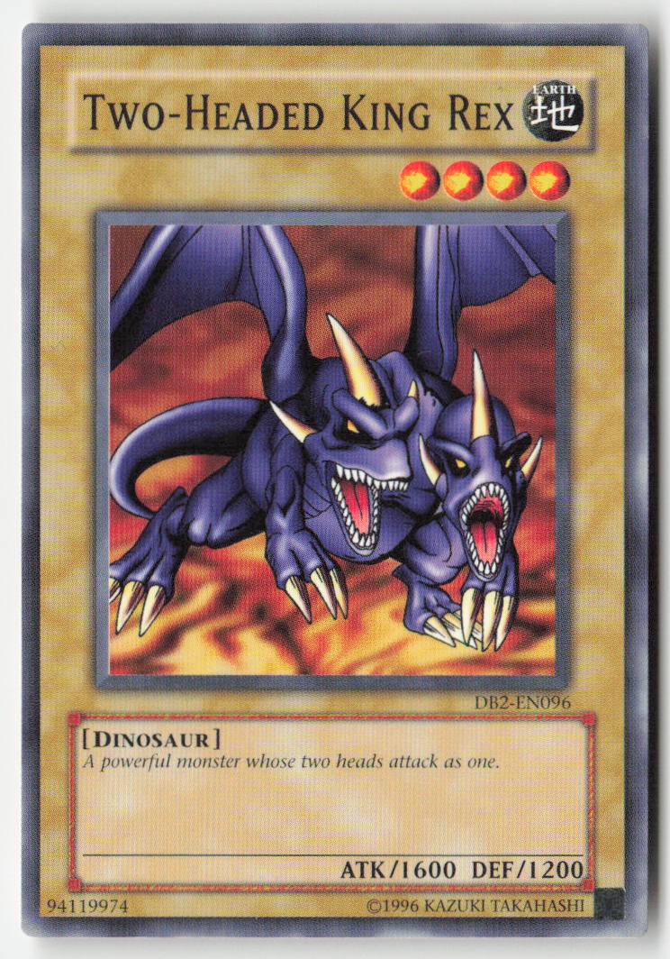 Two-Headed King Rex DB2-EN096 Unlimited Common Moderately Played