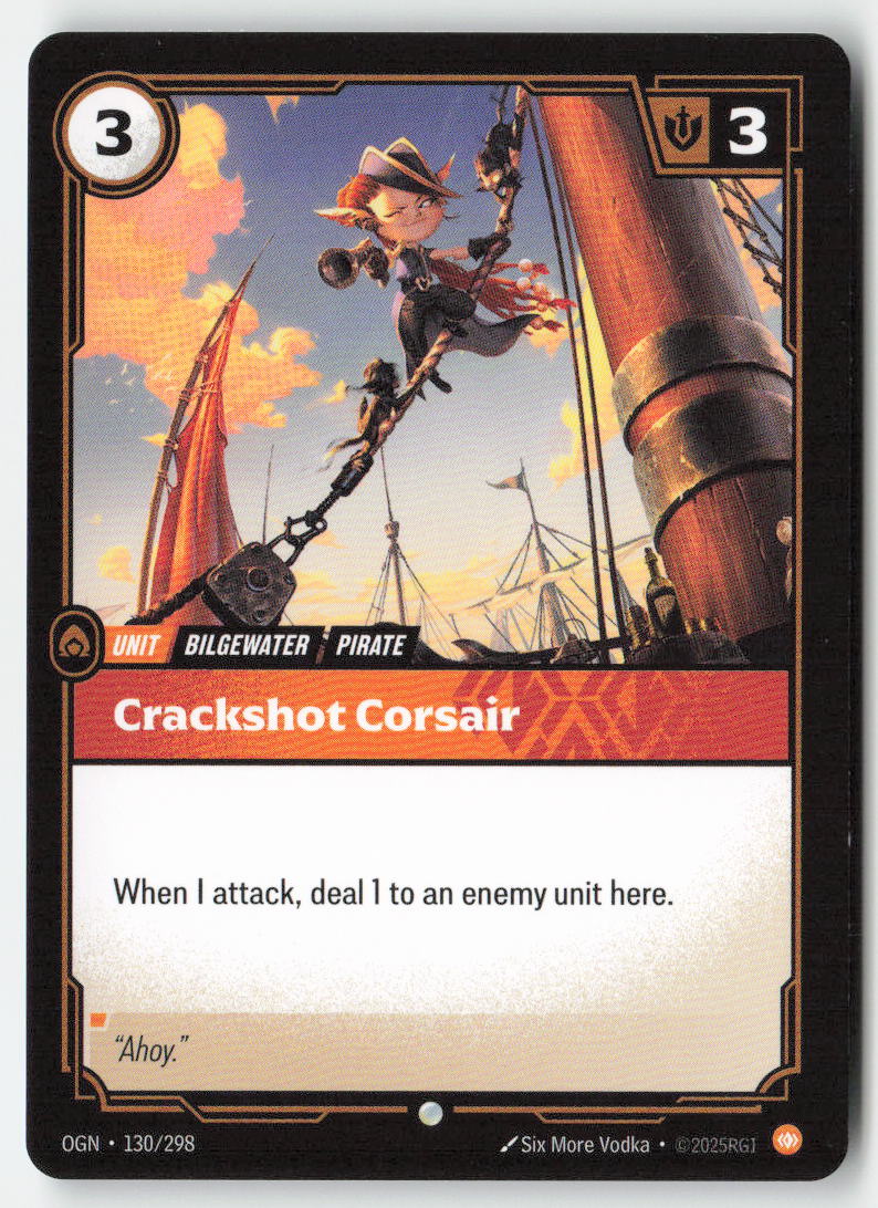 Crackshot Corsair #130/298 - Origins - Riftbound - Common - Lightly Played