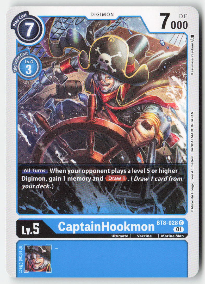 CaptainHookmon BT8-028 Normal Common Near Mint
