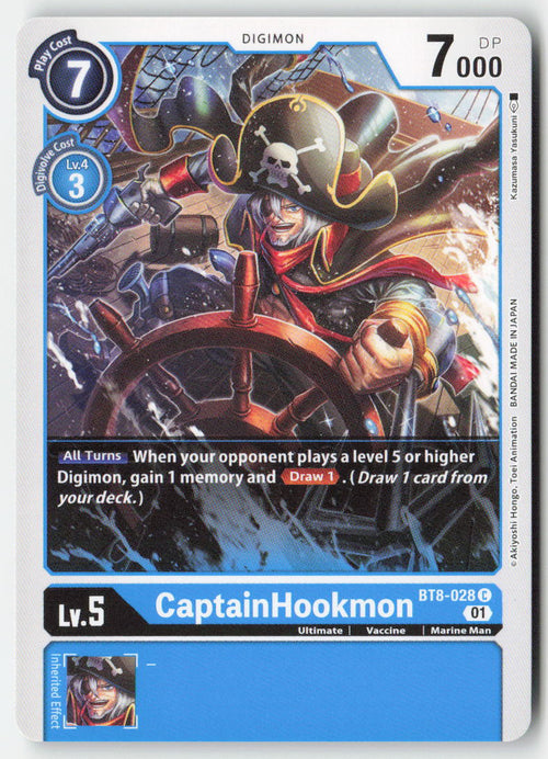 CaptainHookmon BT8-028 Normal Common Near Mint