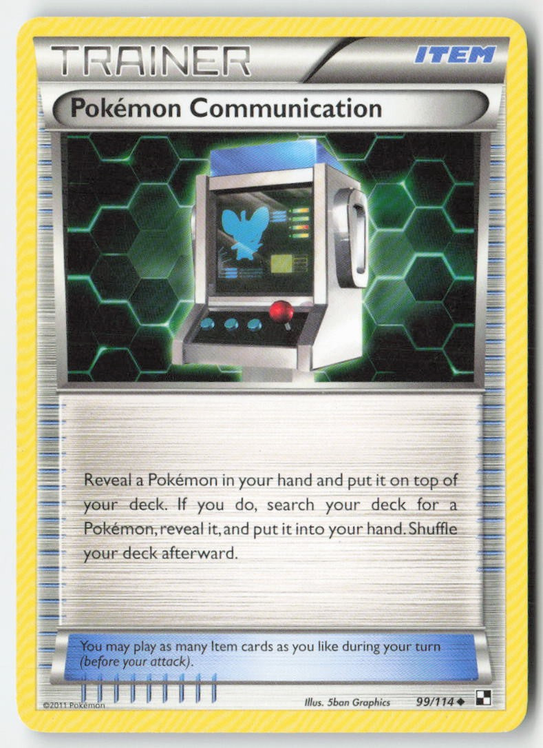 Pokémon Communication 99/114 Regular Black & White Moderately Played