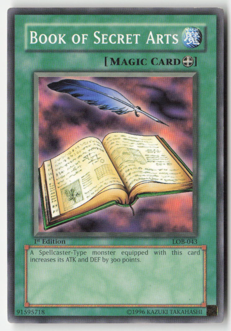 Book of Secret Arts LOB-043 1st Edition Common Moderately Played