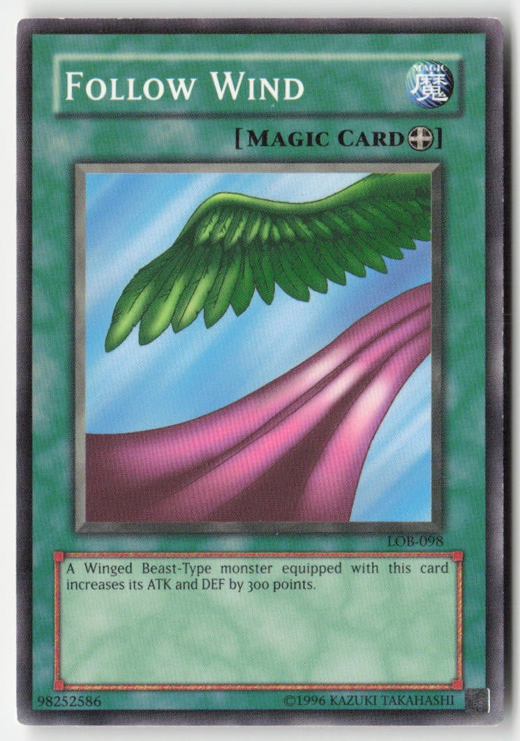 Follow Wind LOB-098 Unlimited Common Moderately Played, Front