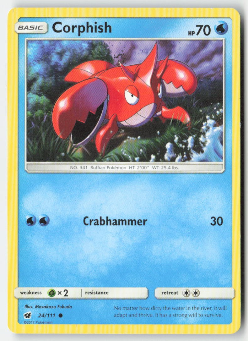 Corphish 24/111 Regular Crimson Invasion Moderately Played