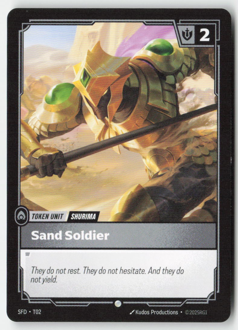 Sand Soldier // Buff #T02 - Spiritforged - Riftbound - Common - Lightly Played