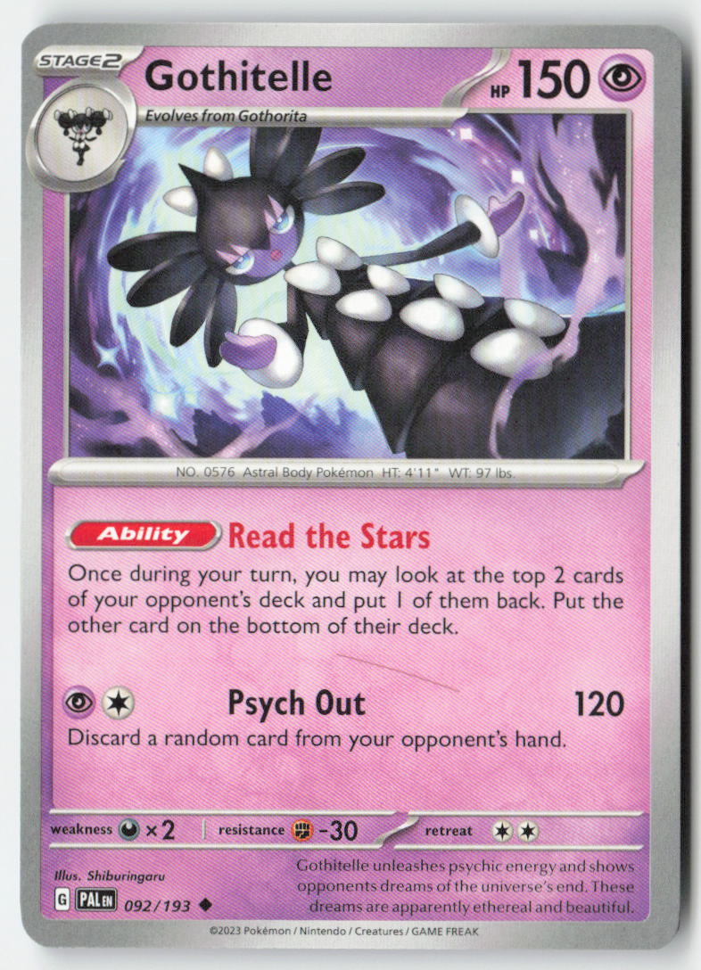 Gothitelle 092/193 Regular Paldea Evolved Moderately Played