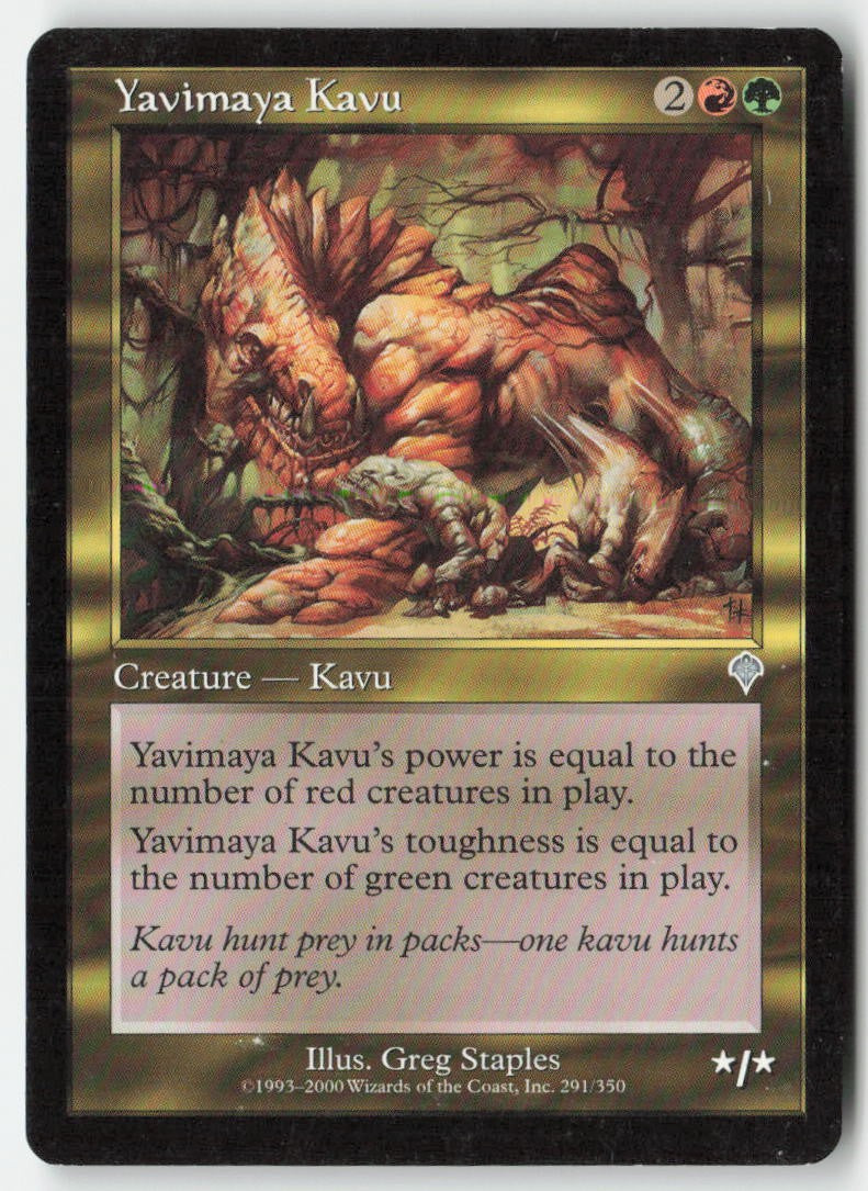 Yavimaya Kavu INV 291 Uncommon Moderately Played